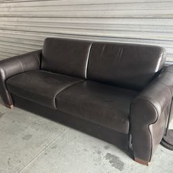 Leather Sleeper Couch