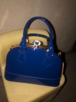 Blue Clutch Style Handbag