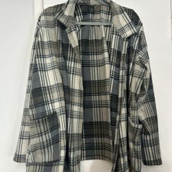 Oversized Flannel Sweater