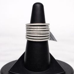 925 Sterling Silver 4.00CT MOISSANITE 7 Days Ring Size 6