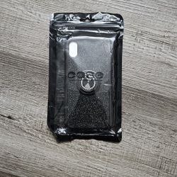 Slim Fit Cute Sparkle Diamond Glitter Phone Case with Ring Stand, iPhoneX/Xs , Black