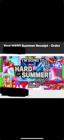 Hard summer rave ticket for sale!!! 2 Day VIP