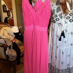 New Hot Pink Maxi Dress 