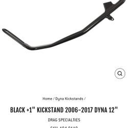 +1" Black Kickstand For Dyna 2006-2017