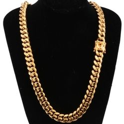MENS 18K GOLD PLATED CUBAN LINK CHAIN BRAND NEW