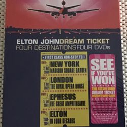 Elton John - Dream Ticket (DVD, 2005) Four Destinations 4 DVDs SEALED!