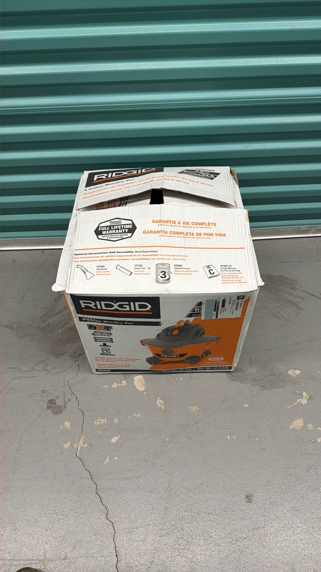 RIDGID 6-Gallon Wet/Dry Vac – Lightly Used, Great Condition