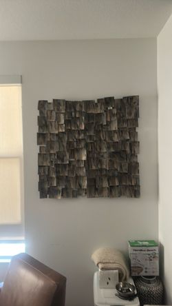 Rustic Metal Block Wall Art Panel