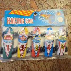 Vintage Toy Racing Cars 5 Pack.  NIP
