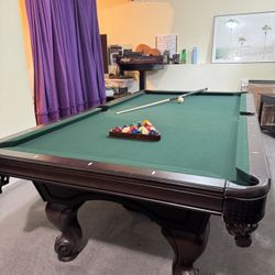 American Heritage Pool Table And Accessories 
