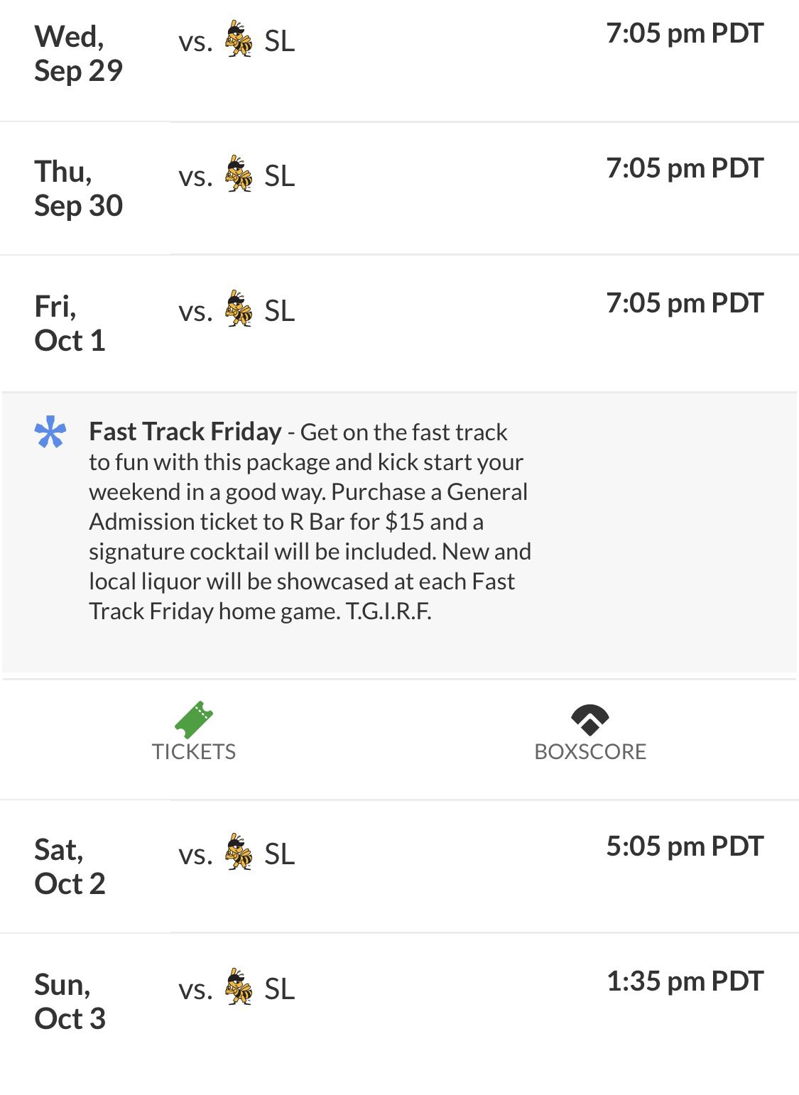 Tacoma Rainiers - Tickets for last game of Season