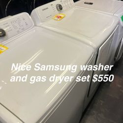Nice Samsung Washer And Gas Dryer Set 