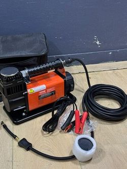 VEVOR 12-Volt Heavy Duty Air Compressor-with Digital Pressure Gauge Tire Inflator Kit, 7.06 CFM Portable Tire Inflator