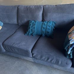 Super Comfy,  Clean 81” Sofa/ Couch, Dark Gray