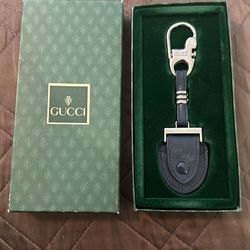 Vintage GUCCI Keychain Key Ring with Original Box Authentic Mens Accessory