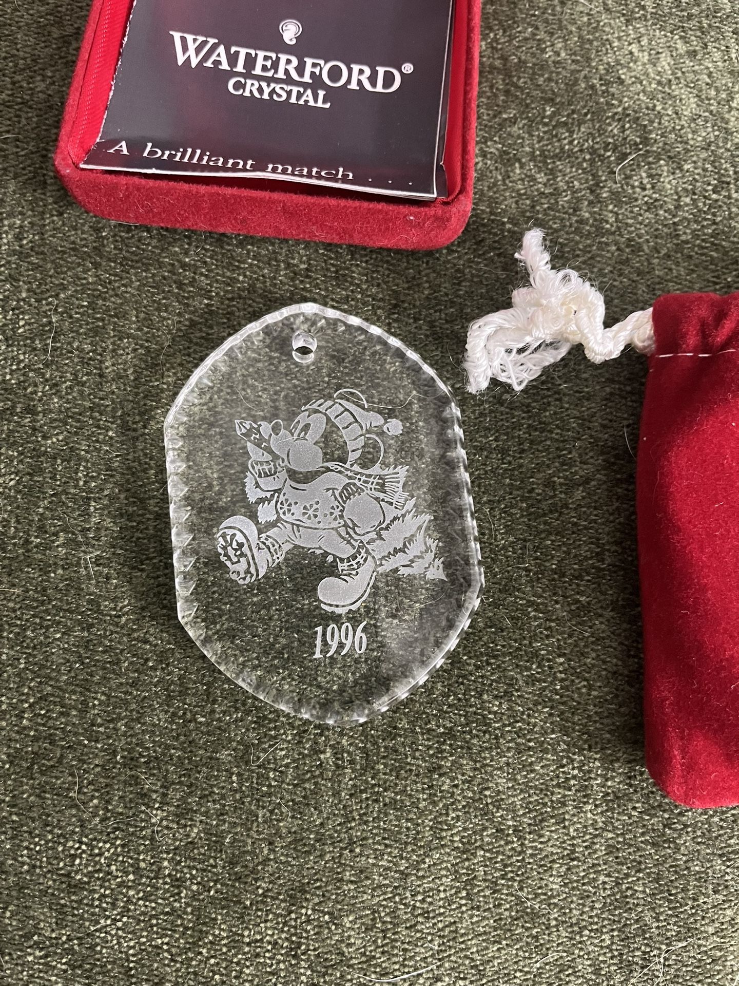 1996 Disney Waterford Crystal Christmas Ornamant