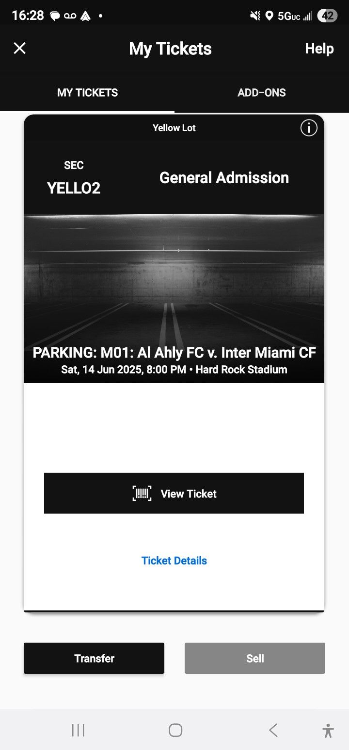 CLUB WORLD CUP PARKING INTER MIAMI