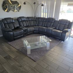 Seccional Reclinable Led Electrico 