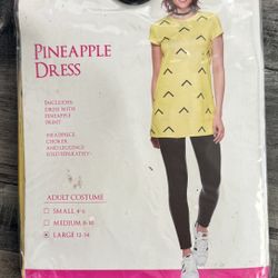  🍍 Pineapple Dress Costume Size Large Adult 
