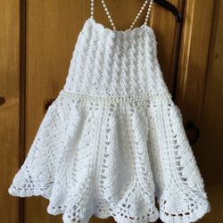 Vestido De Niña Tejido A Crochet Este Está De Muestra 
