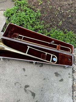 Brass Trombone with Hard Case
