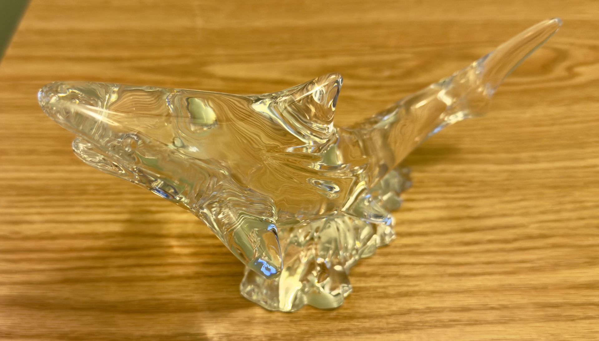 Waterford Crystal Glass Shark Figurine