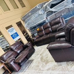 Leather Reclainer Electric 3 Pieces 