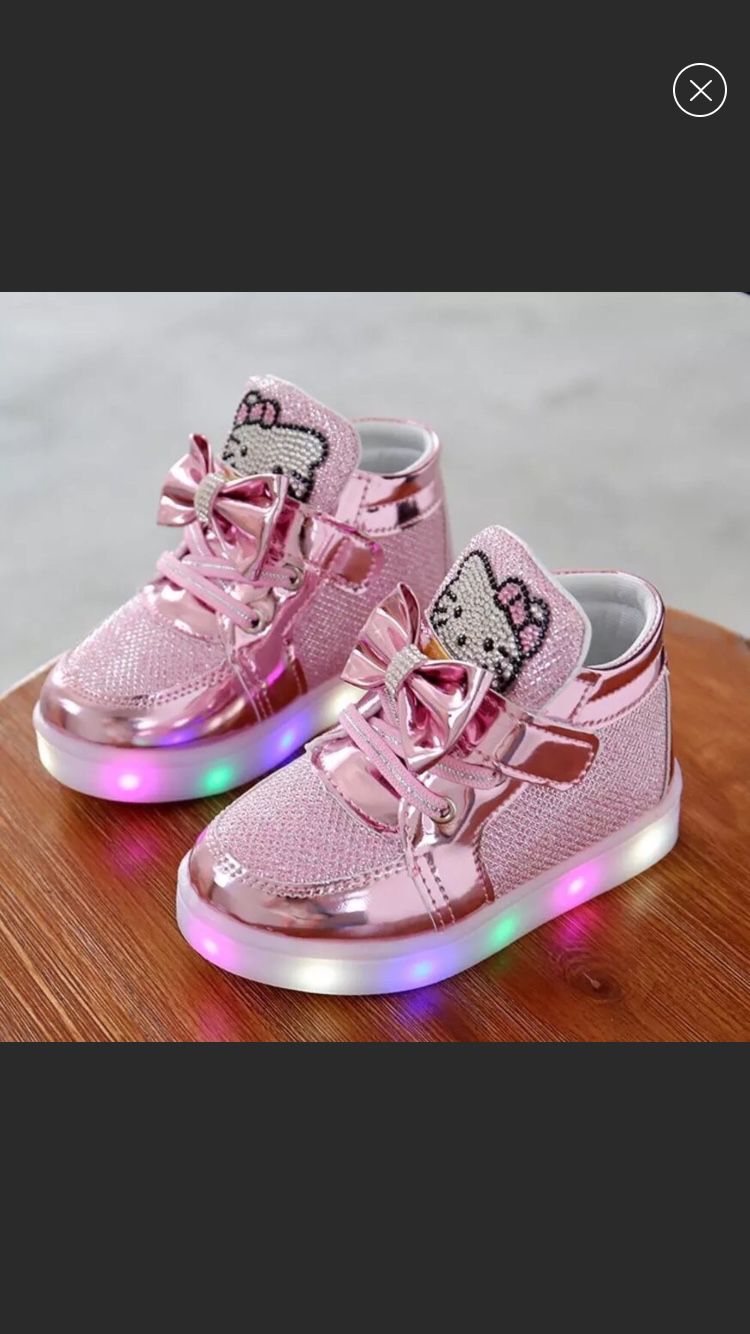 New pink glitter hello kitty light up Sneakers
