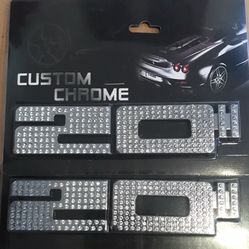 2 PIECE KIT BIG BALLIN' ICED OUT 20” RIM WHEEL DECAL EMBLEMS BADGES