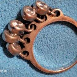 vintage ring dangling crystals