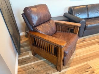 Leather recliner
