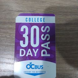 New Bus Pass 30 Day