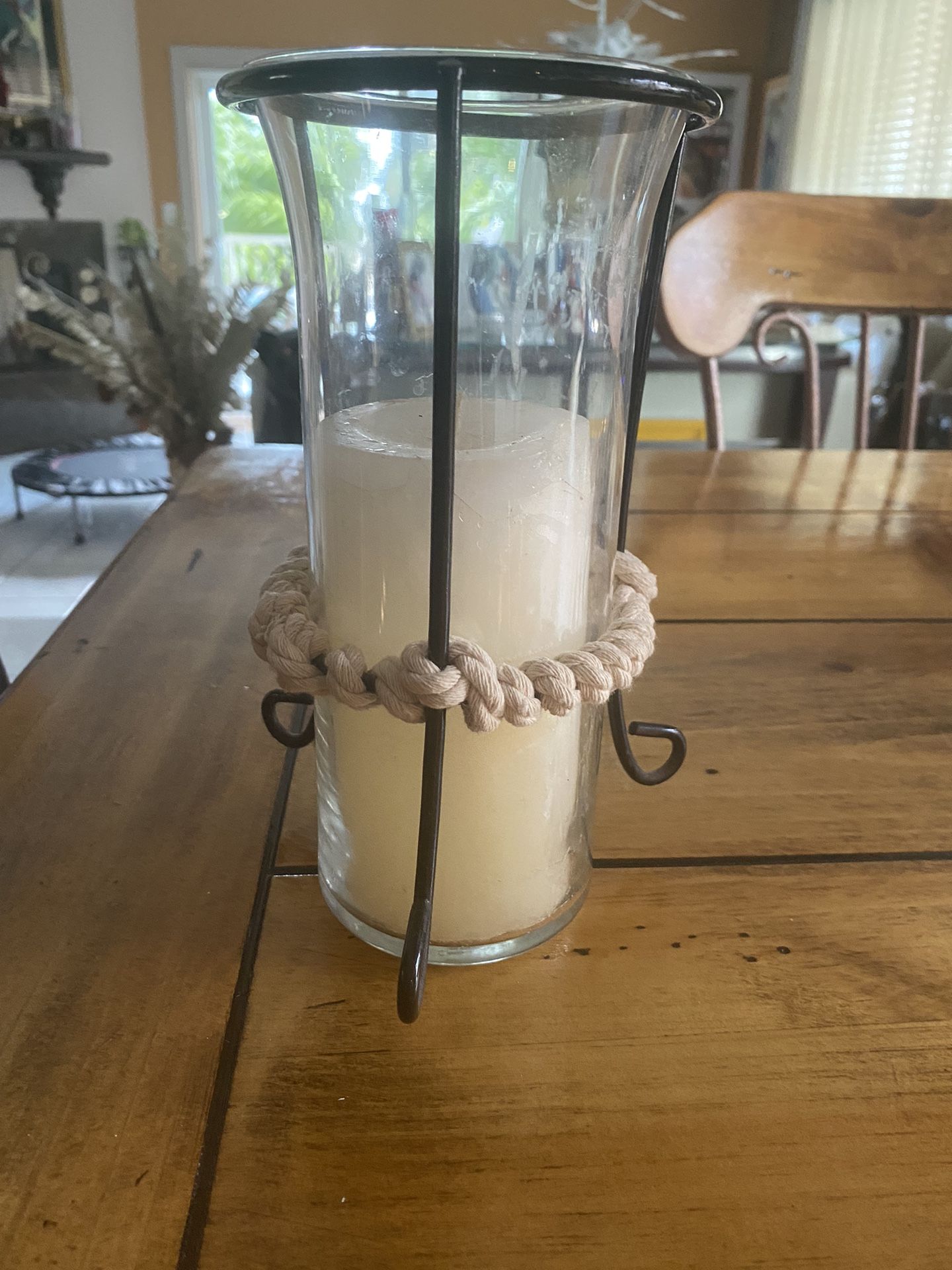 Candle Holder With Metal Stand