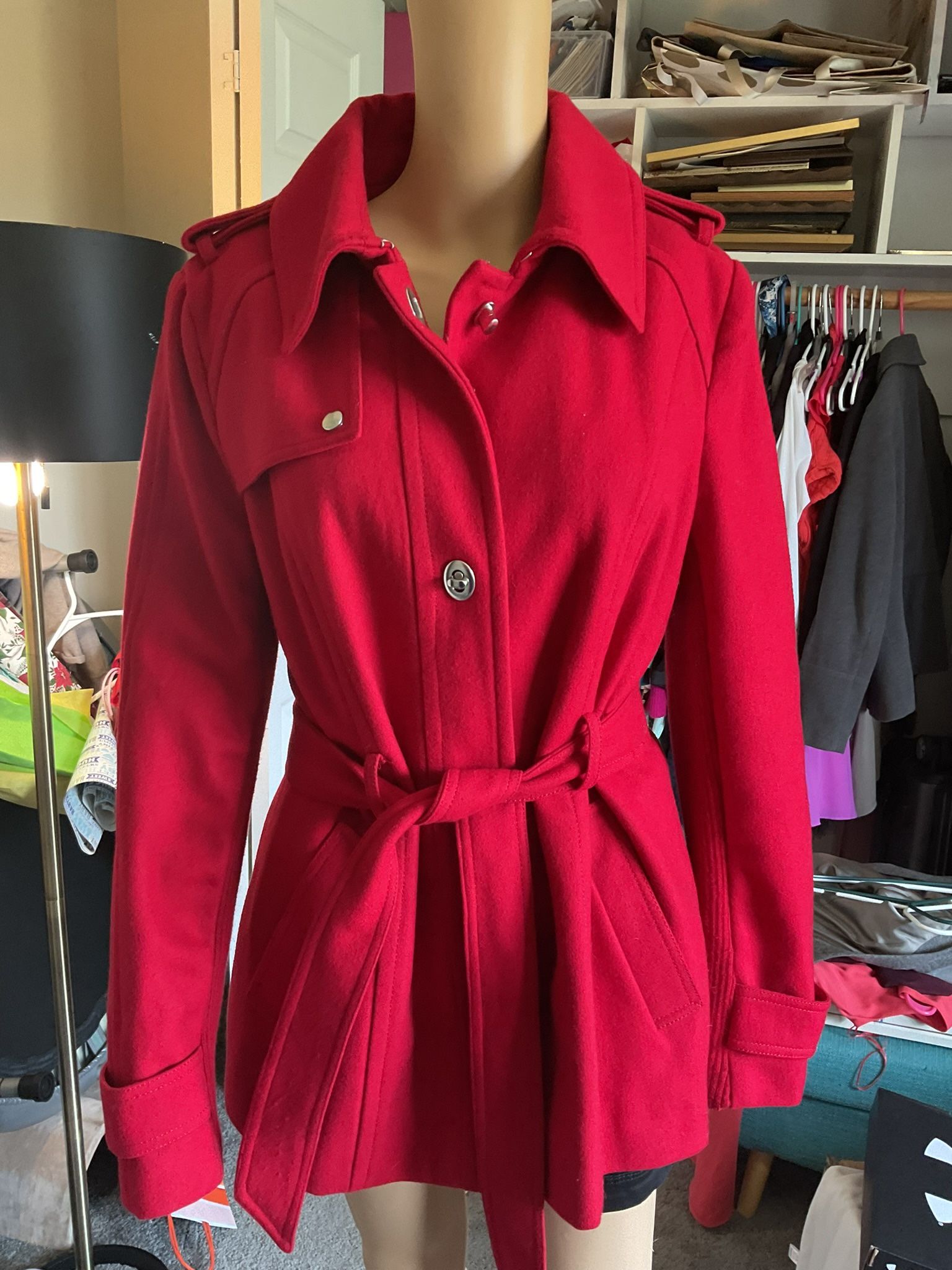 Express Red Women’s Coat Excellent Condition