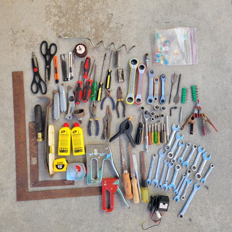Box Of Assorted Hand Tools