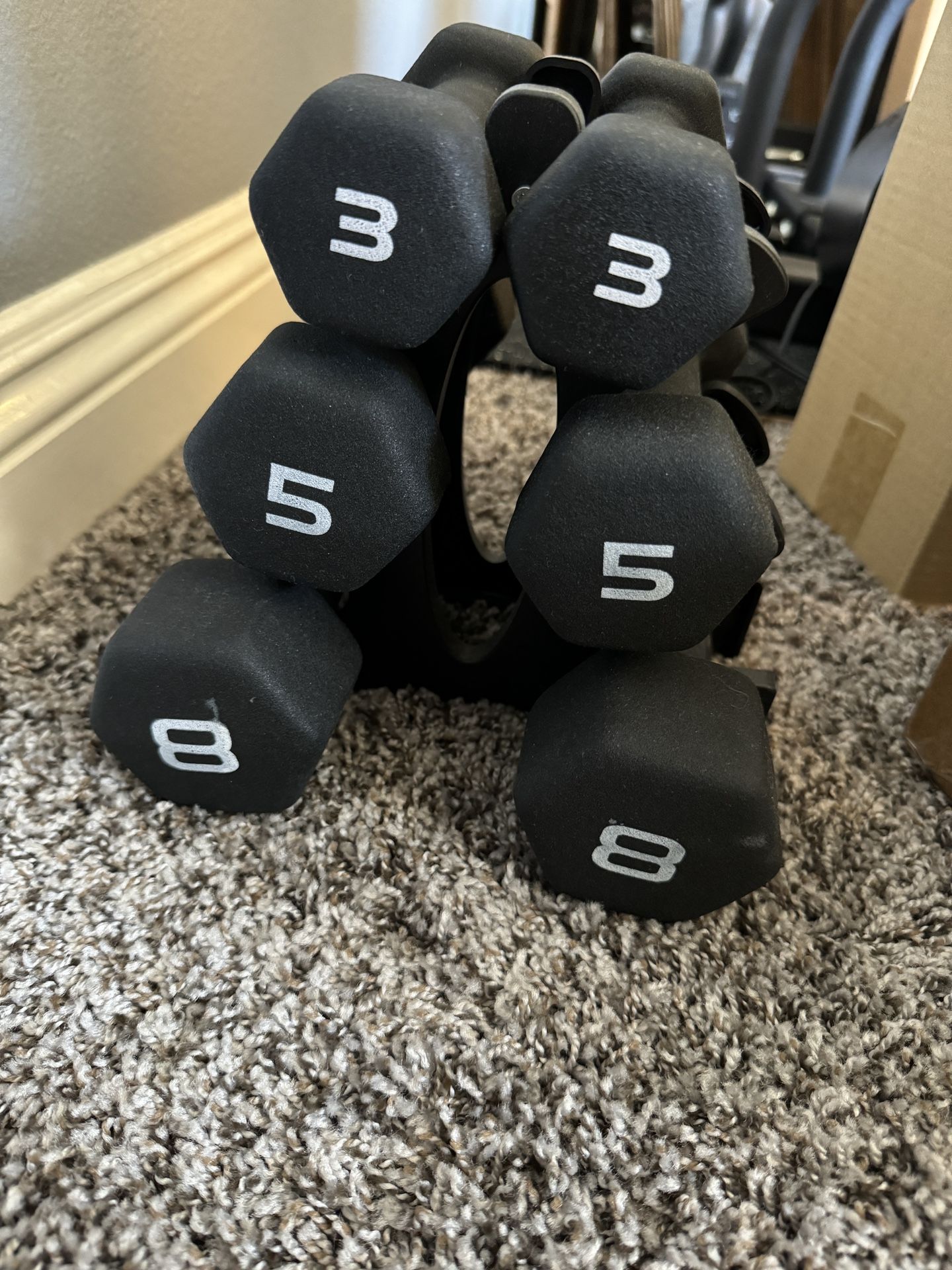 CAP Barbell Neoprene Dumbbell Set Series 32 Lbs (used)