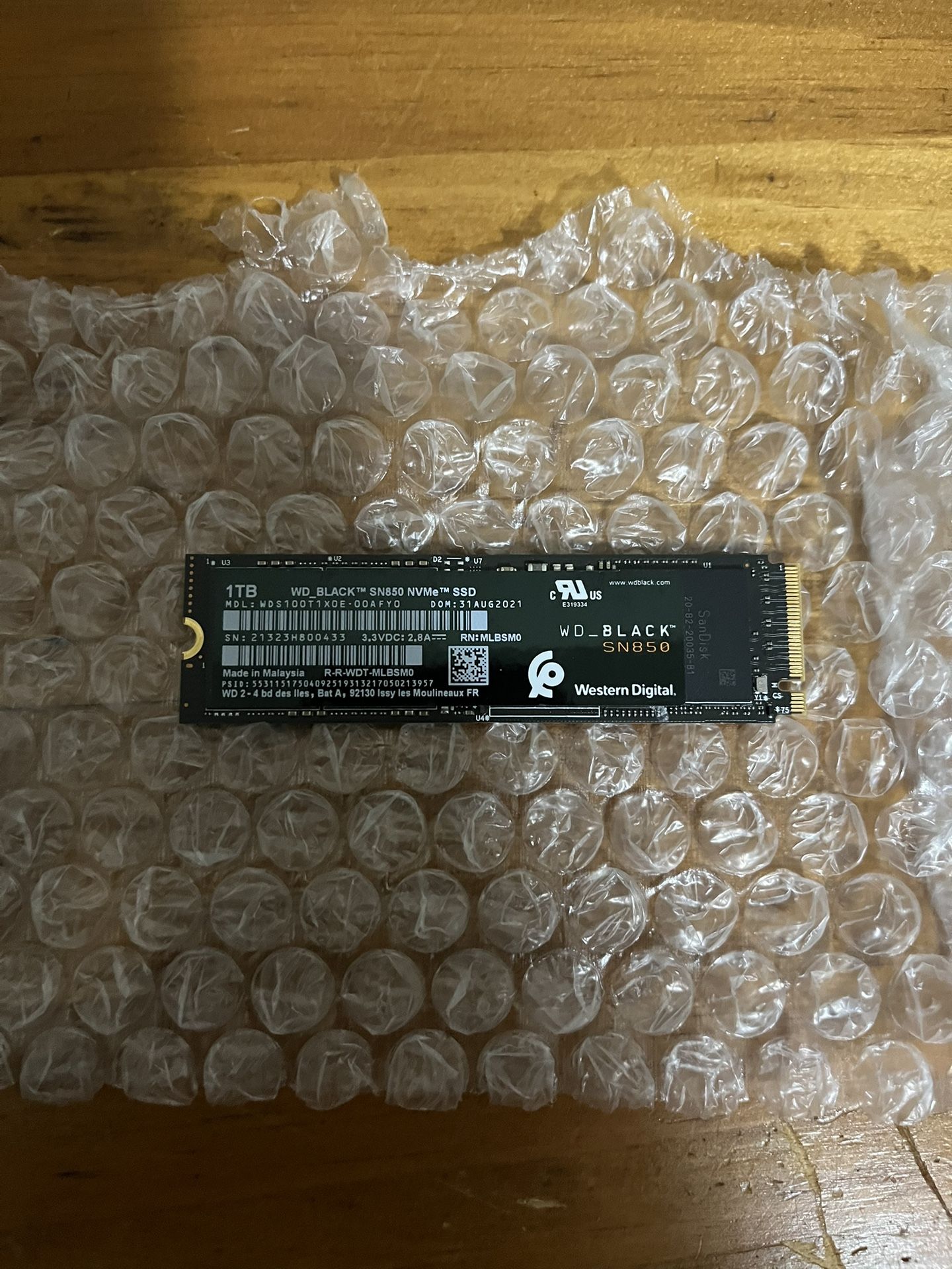 Western Digital Black 1TB SN-850 M.2 SSD GEN4