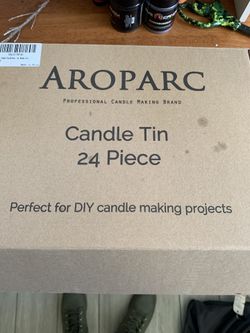 4oz black tin candle containers with lids