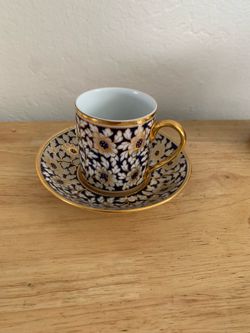 Decorative Floral Teacup and Saucer + spoon