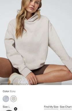 Vuori Restore Oversized Hoodie - Ecru color