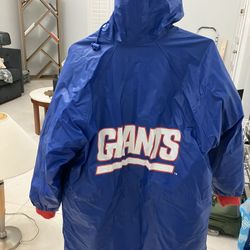 VTG New York Giants Jacket Raincoat Large Gameday 