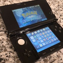 Nintendo 3DS Cosmo Black Custom Mob--ded Video Game Console