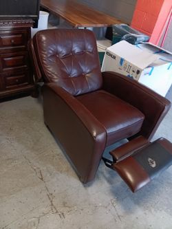 Brown Leather Recliner Chair