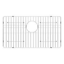 Steel Sink Grate For Bottom Of Kitchen Sink, 26" X 14 1/9" With Rear Drain 304 Premium Stainless Steel Protector Grid Grate Rack