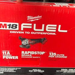 Milwaukee M18 FUEL 18V Lithium-lon Brushless Cordless 4-1/2 in./5 in. Grinder w/Paddle Switch (Tool-Only)