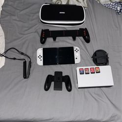 Switch Oled With Accessories And Games