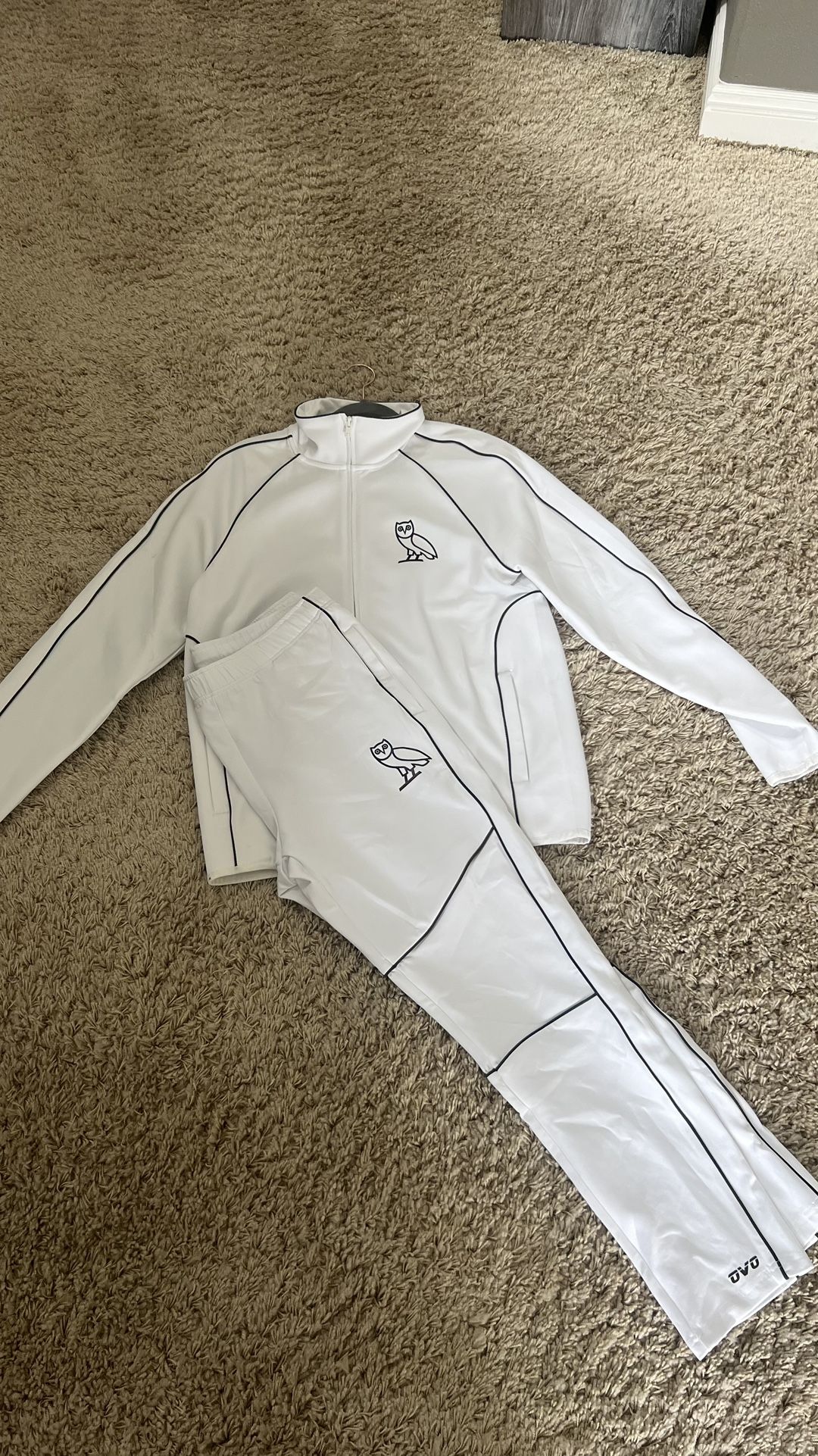 WHITE OVO NEOCHROME REFLECTIVE TRACK SUIT
