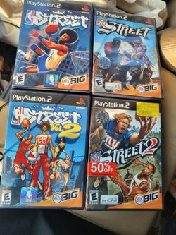 4 Playstation 2 Games
NFL street
NFL Street 2
NBA street
NBA Street vol 2