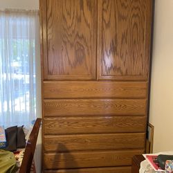 Large Wood Storage Cabinet