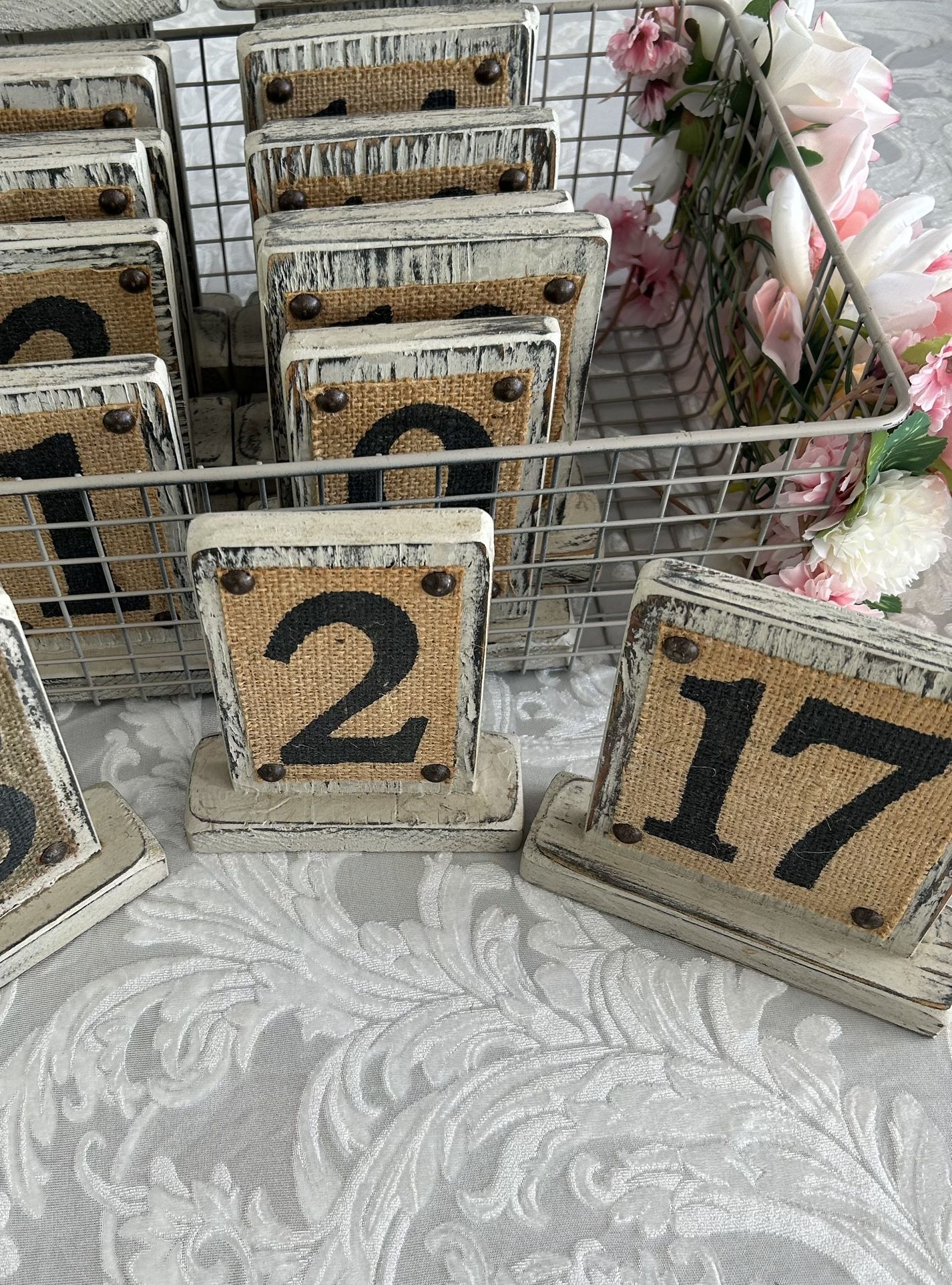 Wedding Table Numbers 1-18